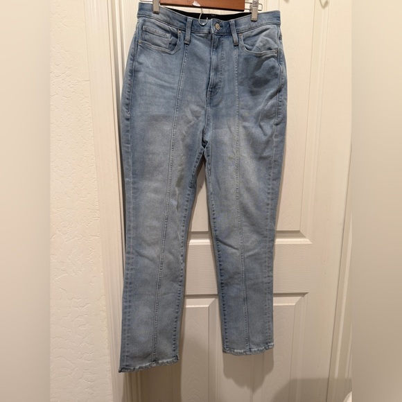 Lularoe Seamed Jeans High Rise Straight Leg Stretch Light Wash Womens Sz 30 - Picture 7 of 9